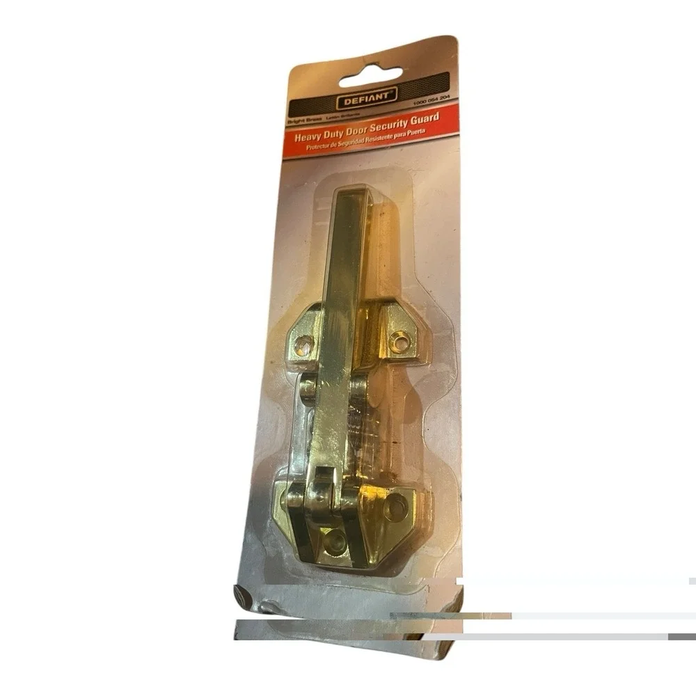 Defiant Heavy Duty Door Security Guard Bright Brass Screw In 1000054204 Ball Arm